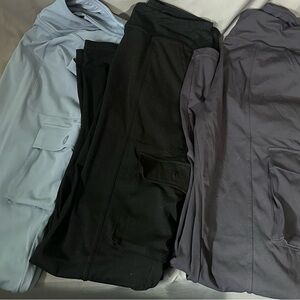 Womens Amazon Women's Leggings - Black, Gray, Light Blue size Large